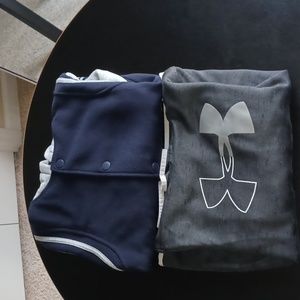 Two kids jackets. Ring Of Fire and Under Armor. Gray/Blue